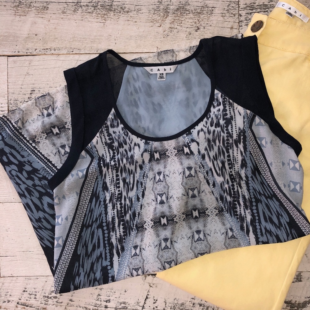 CAbi Mixed Print Tunic SZ XM